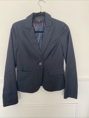Twenty Women's Navy Pinstripe Single-Button Blazer